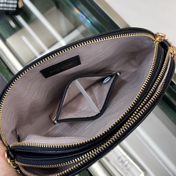 Kate Spade Morgan Colorblocked Double-zip Dome Crossbody & Morgan Cardholder NWT - Picture 10 of 14